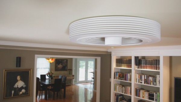 Un ventilateur de plafond àvortex et sans ailettes tech connect Désign Original plafond