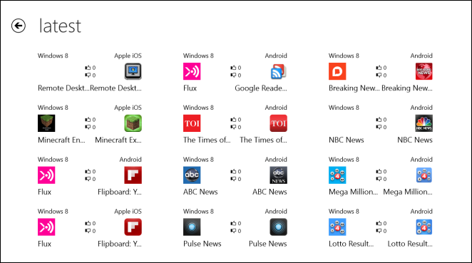 Des alternatives aux applications android et iOS sur Windows Store
