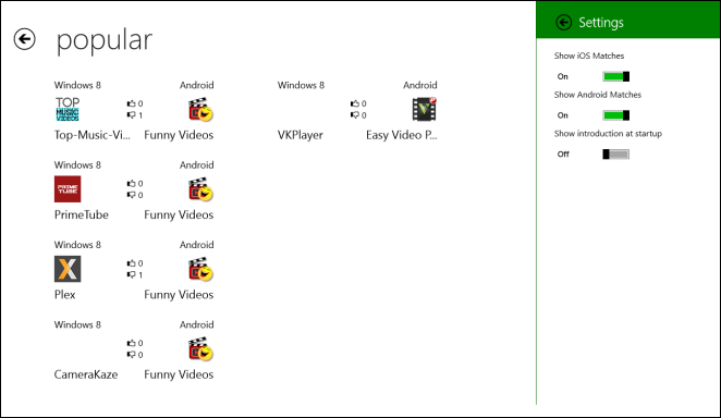 Des alternatives aux applications android et iOS sur Windows Store