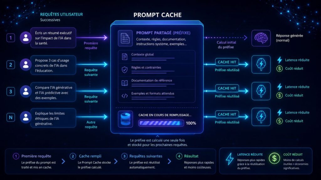 C'est quoi le cache prompt qui rend l'IA moins chère On vous explique