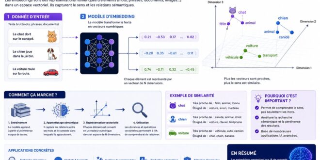 C'est quoi les embeddings Comment l'IA transforme du texte en nombres