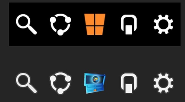 Changer les icônes de la barre charms de Windows 8.1