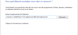 Relancer l'Explorateur Windows en utilisant un raccourci