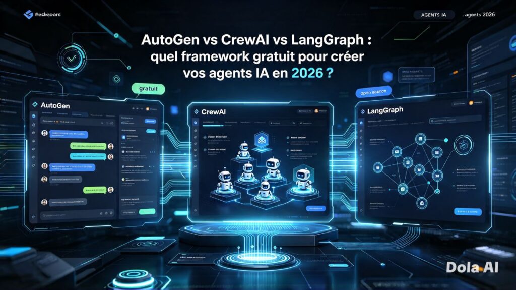 AutoGen vs CrewAI vs LangGraph : quel framework gratuit pour créer vos agents IA en 2026 ?