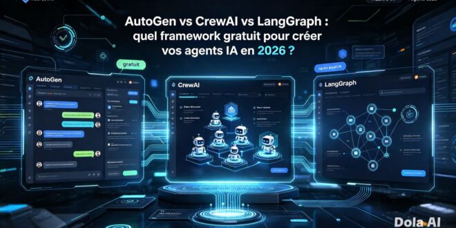 AutoGen vs CrewAI vs LangGraph : quel framework gratuit pour créer vos agents IA en 2026 ?