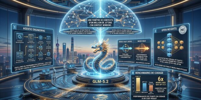 GLM-5.2 le modèle IA chinois gratuit et open source qui rivalise avec GPT-5.5 à 7 fois moins cher