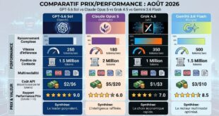 GPT-5.6 vs Claude vs Grok vs Gemini le vrai match prixperformance de Août 2026