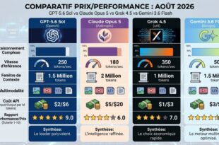 GPT-5.6 vs Claude vs Grok vs Gemini le vrai match prixperformance de Août 2026