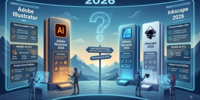 Inkscape vs Affinity Designer vs Illustrator quel logiciel de dessin vectoriel choisir en 2026