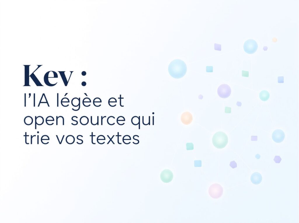 Kev l'IA légère et open source qui trie vos textes