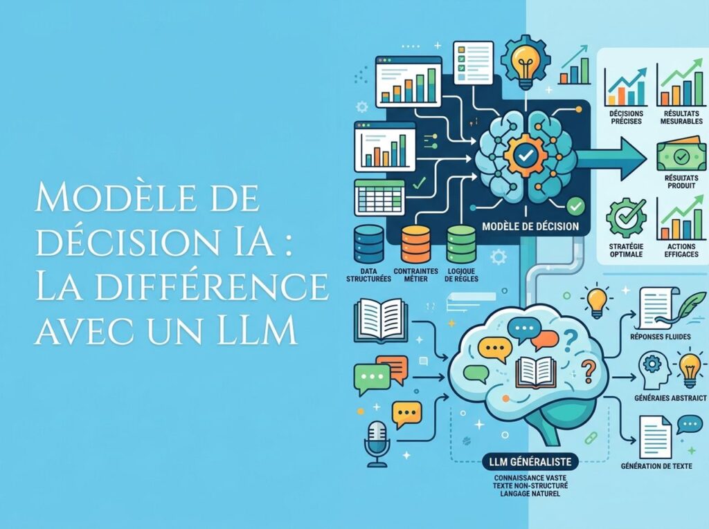Modèle de décision IA la différence avec un LLM