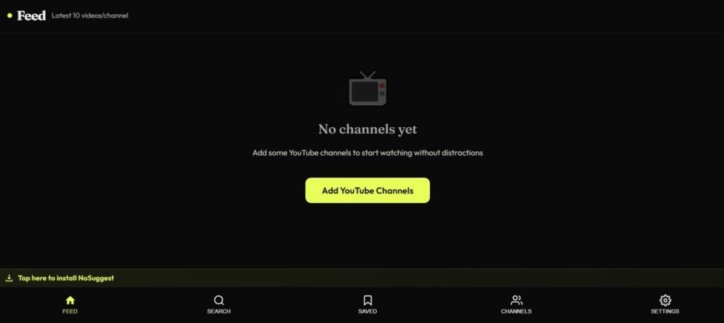 NoSuggest YouTube sans algorithme, enfin