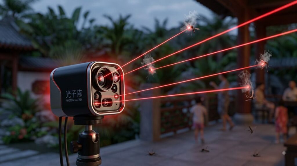 Un laser chinois capable de « tirer » sur les moustiques en plein vol le Photon Matrix veut révolutionner la chasse aux insectes