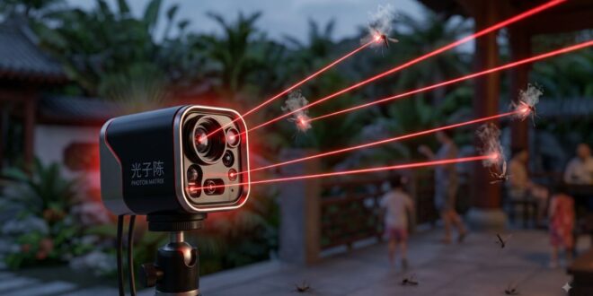 Un laser chinois capable de « tirer » sur les moustiques en plein vol le Photon Matrix veut révolutionner la chasse aux insectes