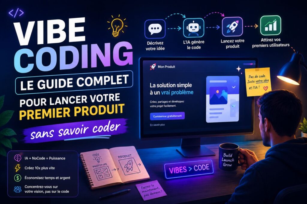 Vibe Coding le guide complet pour lancer votre premier produit sans savoir coder