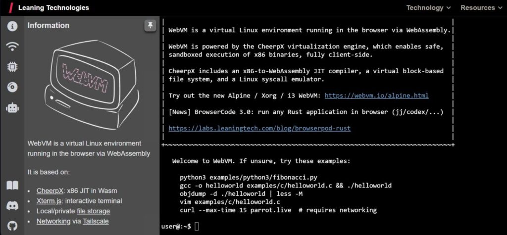WebVM : faire tourner Linux directement dans votre navigateur, c'est possible !