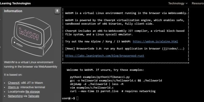 WebVM : faire tourner Linux directement dans votre navigateur, c'est possible !