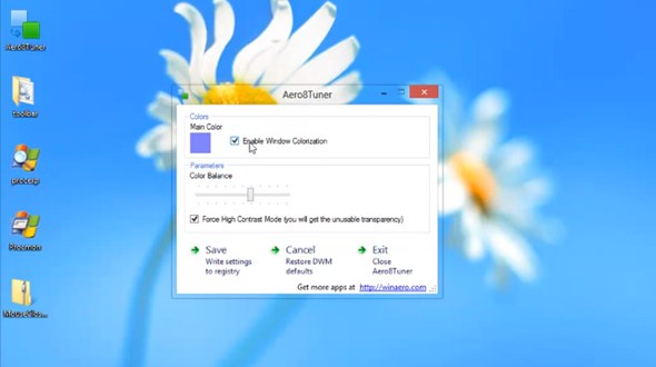 Activer l'effet de transparence Aero sur Windows 8 et 8.1