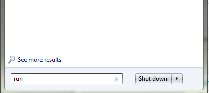 ouverture de la fenêtre d'execution