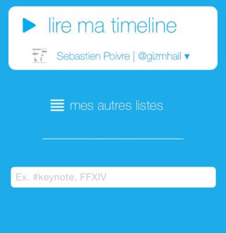 Suivre Twitter en l'écoutant sous forme de radio