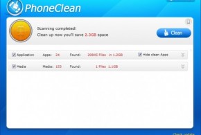 PhoneClean libère de l'espace disque sur votre iPhone