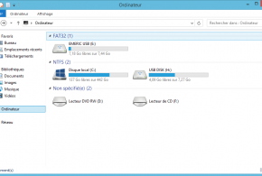 Séparez les appareils et les lecteurs dans l'explorateur de Windows 8.1